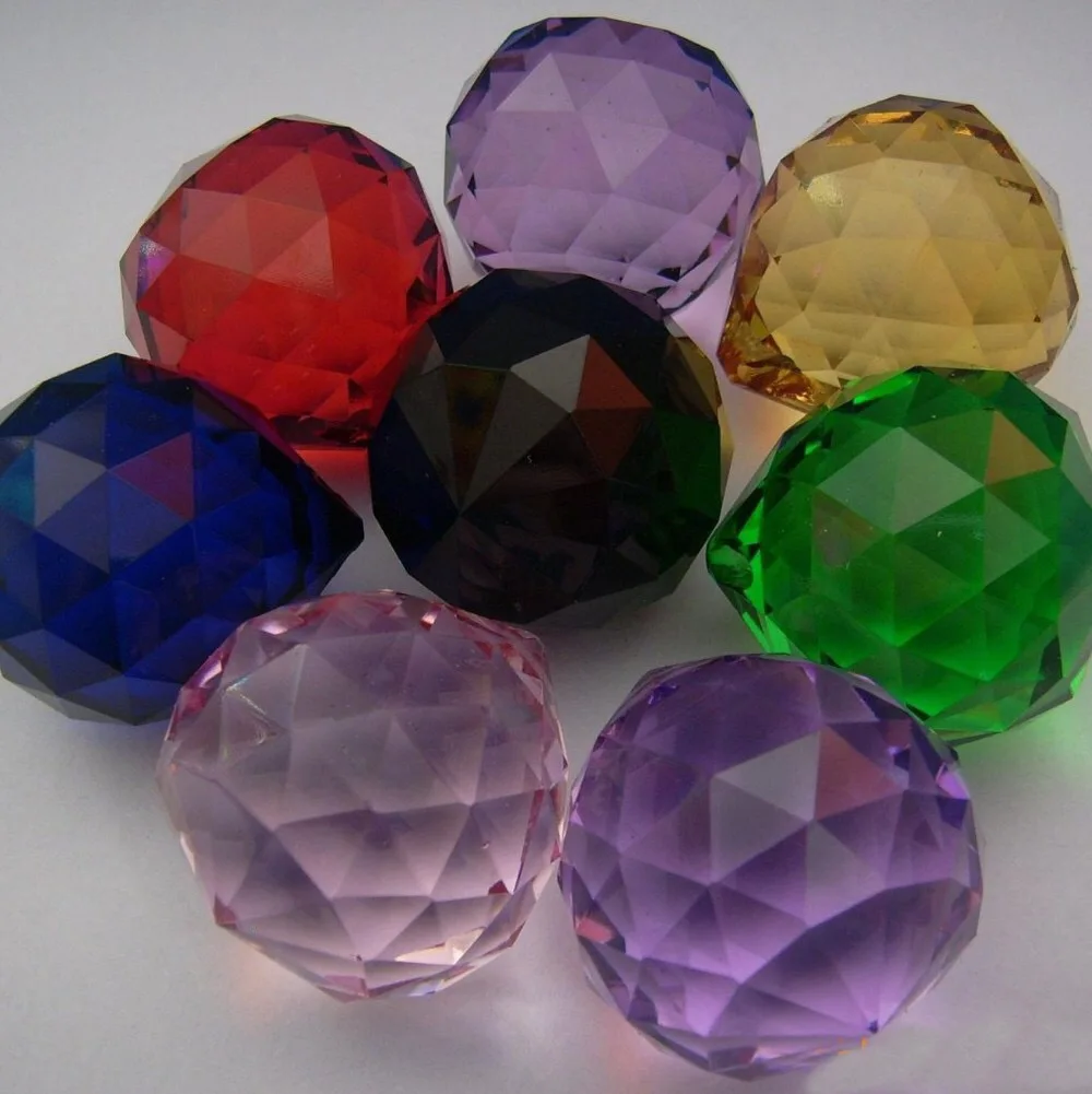 120 шт. разноцветные стеклянные шарики для люстры 30 мм|crystal faceted ball|chandelier crystal