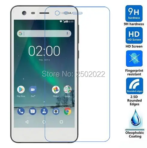 Стекло для Nokia 2 защитная пленка экрана закаленное стекло Nokia2 2.5D 9H защитный чехол