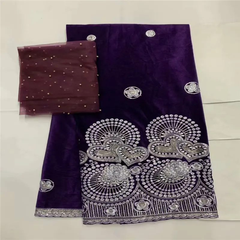 2019 African high quality velvet sequence French Nigerian sequins net tulle mesh Swiss lace fabric for dress 5+2yards/lot
2019 African high quality velvet sequence French Nigerian sequins net tulle mesh Swiss lace fabric for dress 5+2yards/lot
