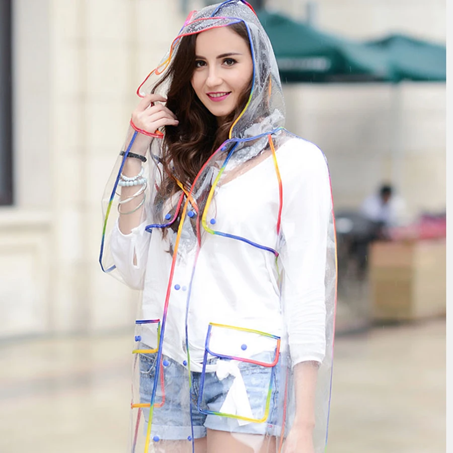 Transparent Raincoat Clear For Hiking Outdoors Hooded Waterproof Rainwear Unisex Chuva Ladies Long Raincoats For Woman 40YY0041
Transparent Raincoat Clear For Hiking Outdoors Hooded Waterproof Rainwear Unisex Chuva Ladies Long Raincoats For Woman 40YY0041