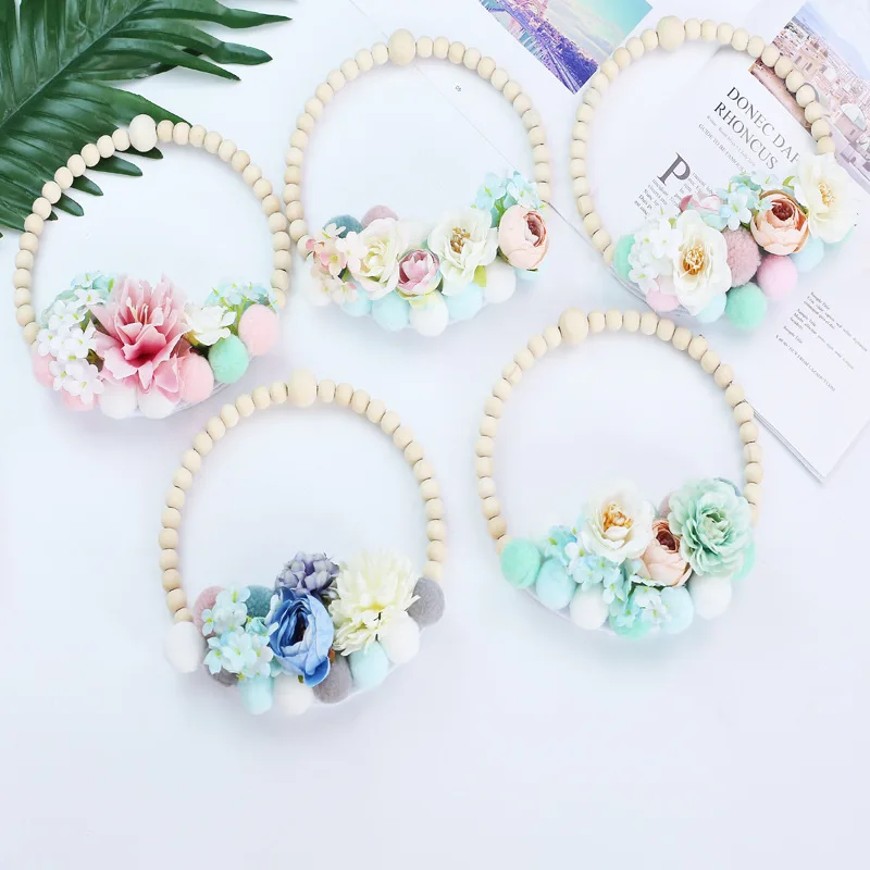 INS Nordic Style Wooden Beads Garland Hair Ball Flower Ring Ornaments Tent Wall Hanging Pendant Kids Room Decoration Photo Props
INS Nordic Style Wooden Beads Garland Hair Ball Flower Ring Ornaments Tent Wall Hanging Pendant Kids Room Decoration Photo Props