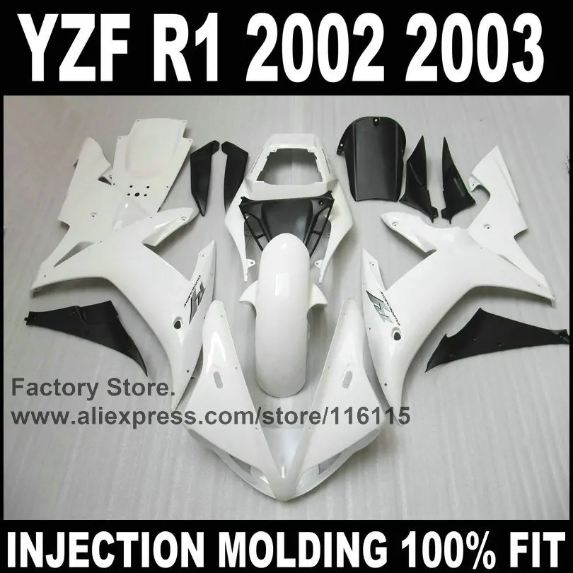 Custom free injection mold fairings kits for YAMAHA YZF R1 2002 2003 fairing kit R1 02 03 YZF-R1 full white body repair parts
Custom free injection mold fairings kits for YAMAHA YZF R1 2002 2003 fairing kit R1 02 03 YZF-R1 full white body repair parts