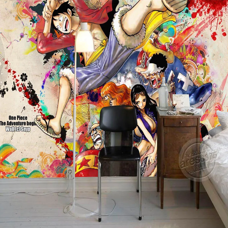 One Piece Luffy фото обои на заказ 3D настенные фрески японский аниме для детской комнаты