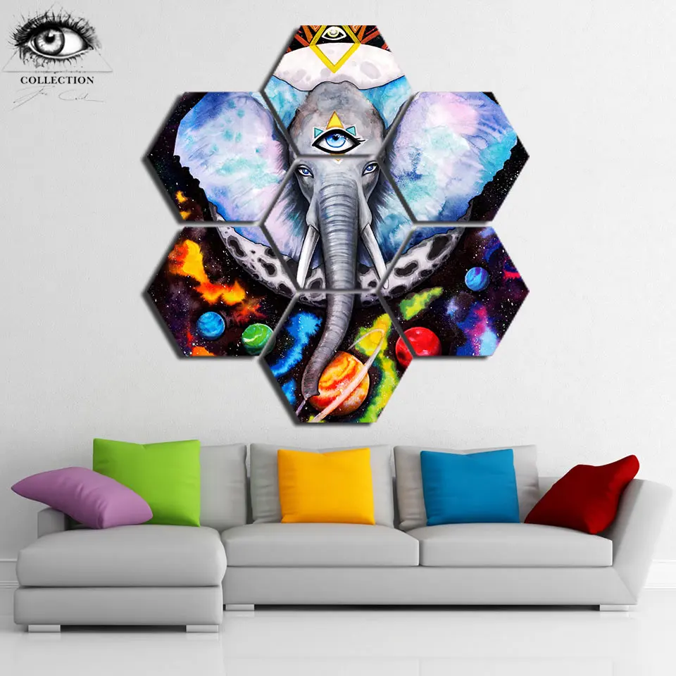 Alien Elefant by Pixie Cold 7 Panels Elephant Colorful Painting Canvas Wall Art Picture Home Decoration Living Room Canvas Art
Alien Elefant by Pixie Cold 7 Panels Elephant Colorful Painting Canvas Wall Art Picture Home Decoration Living Room Canvas Art