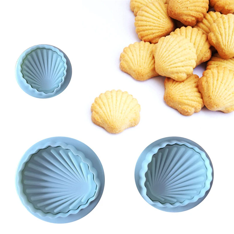 3pcs Shell Shape Food-grade Plastic Fondant Cake Molds Cookies Cutter Biscuit Mold Baking Cake Tool Cake Decorating Tool
3pcs Shell Shape Food-grade Plastic Fondant Cake Molds Cookies Cutter Biscuit Mold Baking Cake Tool Cake Decorating Tool