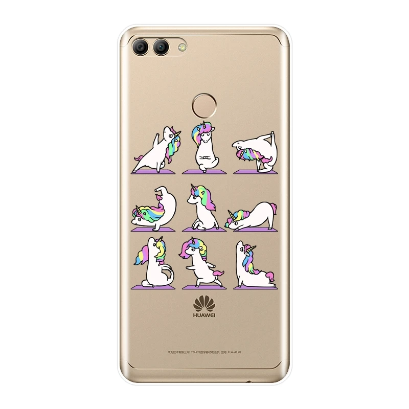 Чехол для Телефона силиконовый huawei Y3 Y5 Y6 Y7 2017 II Pro Yoga Pig Pug Corgi мягкая задняя крышка