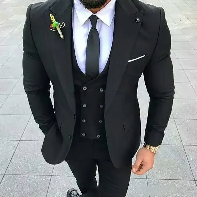 Handsome Groomsmen Peak Lapel Groom Tuxedos Mens Wedding Dress Man Jacket Blazer Prom Dinner (Jacket+Pants+Tie+Vest) A272
Handsome Groomsmen Peak Lapel Groom Tuxedos Mens Wedding Dress Man Jacket Blazer Prom Dinner (Jacket+Pants+Tie+Vest) A272