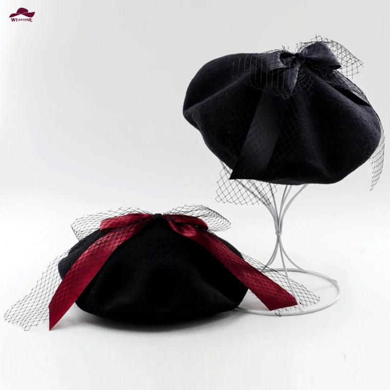 Women Bowknot Mesh Beret Ladies' wool Beanie Felt Hat Fashion Warm Autumn&Winter Artist Cap Russia good quality elegant hat
Women Bowknot Mesh Beret Ladies' wool Beanie Felt Hat Fashion Warm Autumn&Winter Artist Cap Russia good quality elegant hat