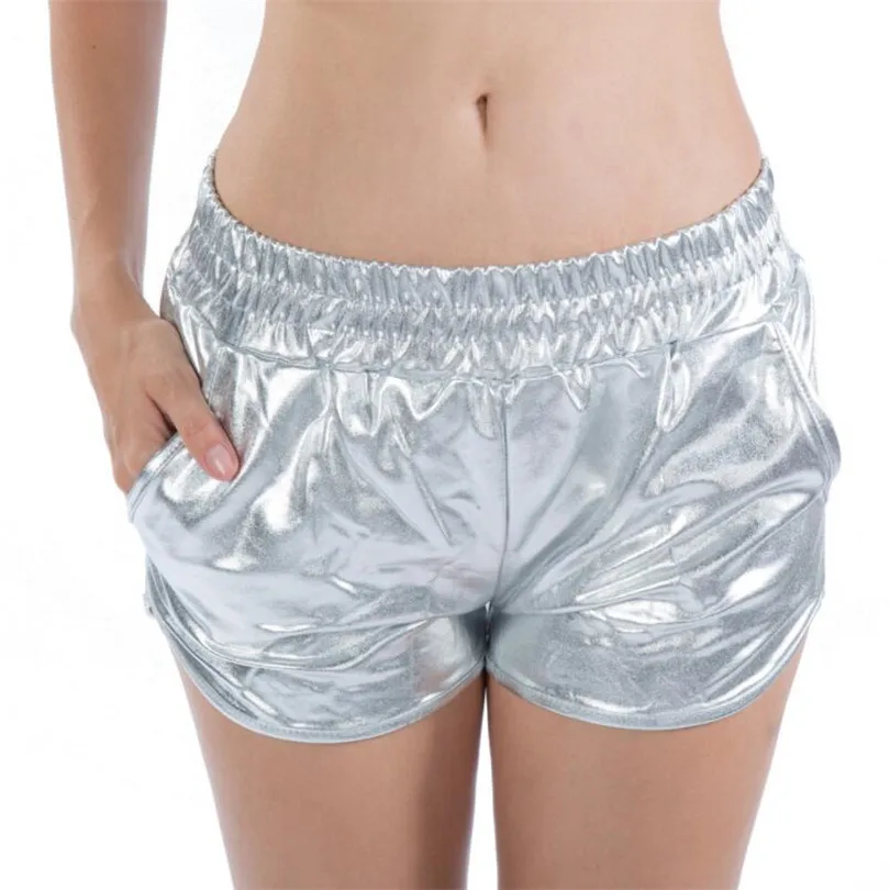 Женские летние шорты VIIANLES с эластичной талией, уличная мода, повседневные высококачественные блестящие серебристые и золотистые
Женские летние шорты VIIANLES с эластичной талией, уличная мода, повседневные высококачественные блестящие серебристые и золотистые
