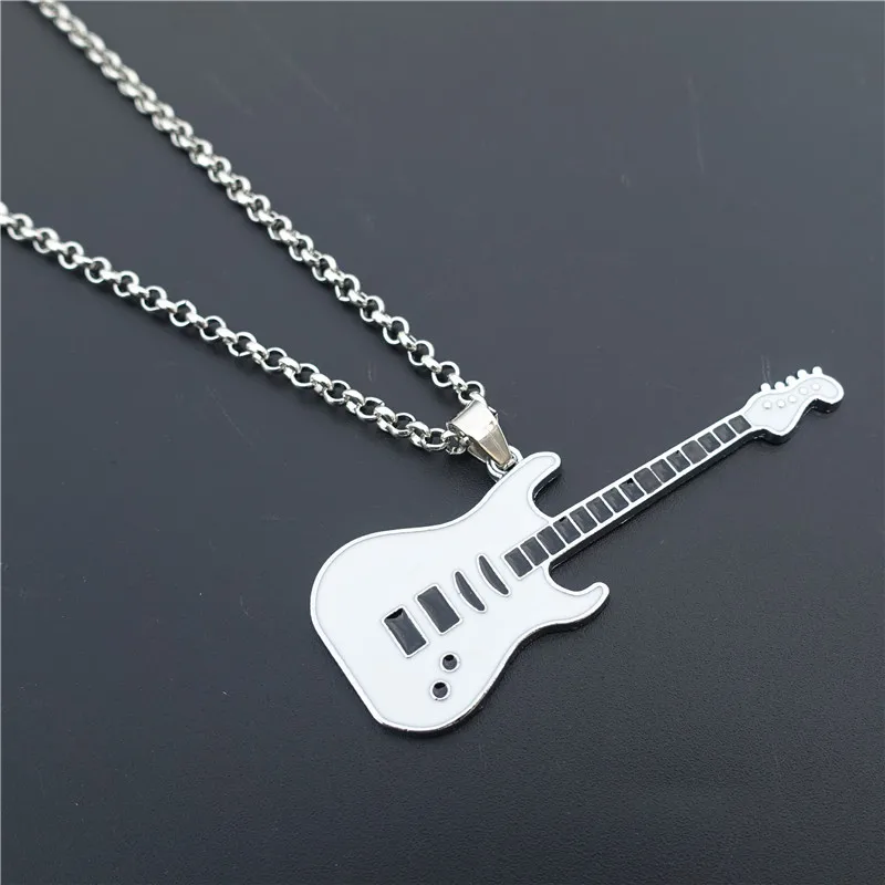 Fashion Enamel Guitar Pendant Necklace Men Women Jewerly with 50 cm Link Chain
Fashion Enamel Guitar Pendant Necklace Men Women Jewerly with 50 cm Link Chain