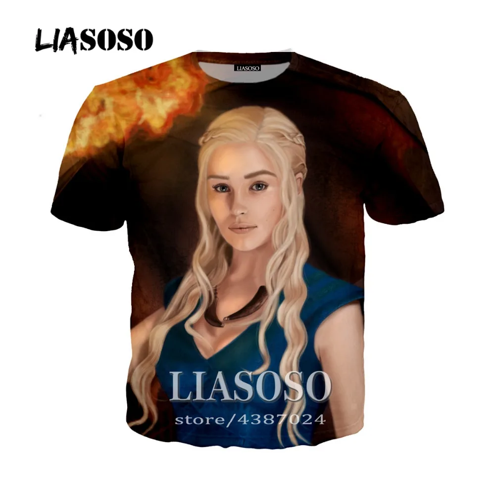 LIASOSO новинка 2018 пуловер с принтом Игры престолов футболки для мужчин и женщин