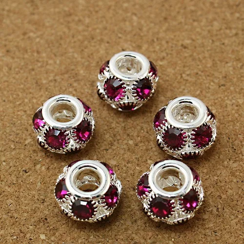 50pcs/lot 11x13mm Round Fuchsia Rhinestone Hollw Ball Spacer DIY Beads Fit European Bracelet
50pcs/lot 11x13mm Round Fuchsia Rhinestone Hollw Ball Spacer DIY Beads Fit European Bracelet