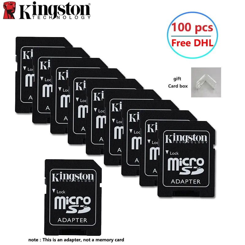 100 шт. kingston адаптер для MicroSD Mini Card Micro SD TF карт памяти кард ридер Бесплатная