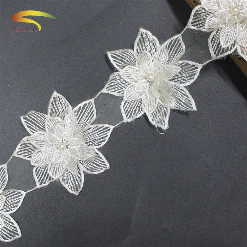 10.8cm width beaded stereo lace organza flower skirt wedding dress diy decorative lace accessories cloth fabric
10.8cm width beaded stereo lace organza flower skirt wedding dress diy decorative lace accessories cloth fabric