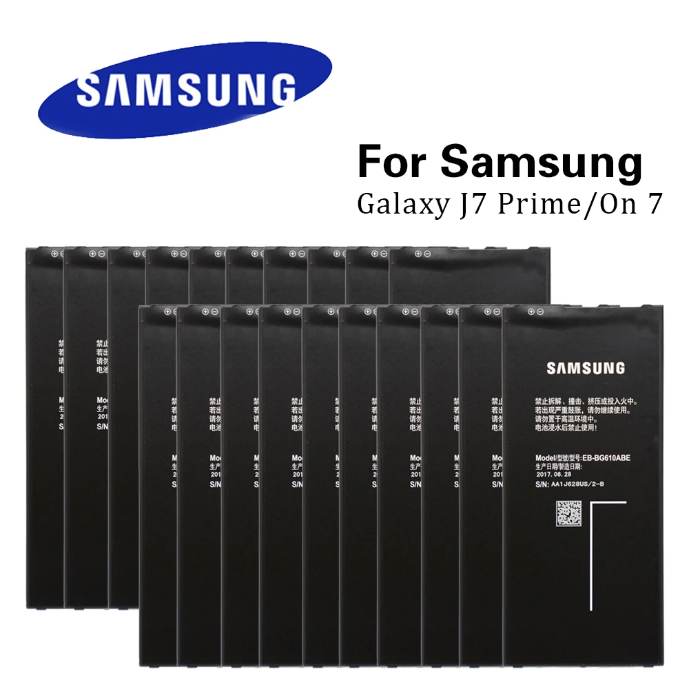 20pcs/Lot Battery EB-BG610ABE For Samsung Galaxy ON7 2016, J7 Prime G6100 3300mAh Original Cellphone Batteries Wholesale
20pcs/Lot Battery EB-BG610ABE For Samsung Galaxy ON7 2016, J7 Prime G6100 3300mAh Original Cellphone Batteries Wholesale