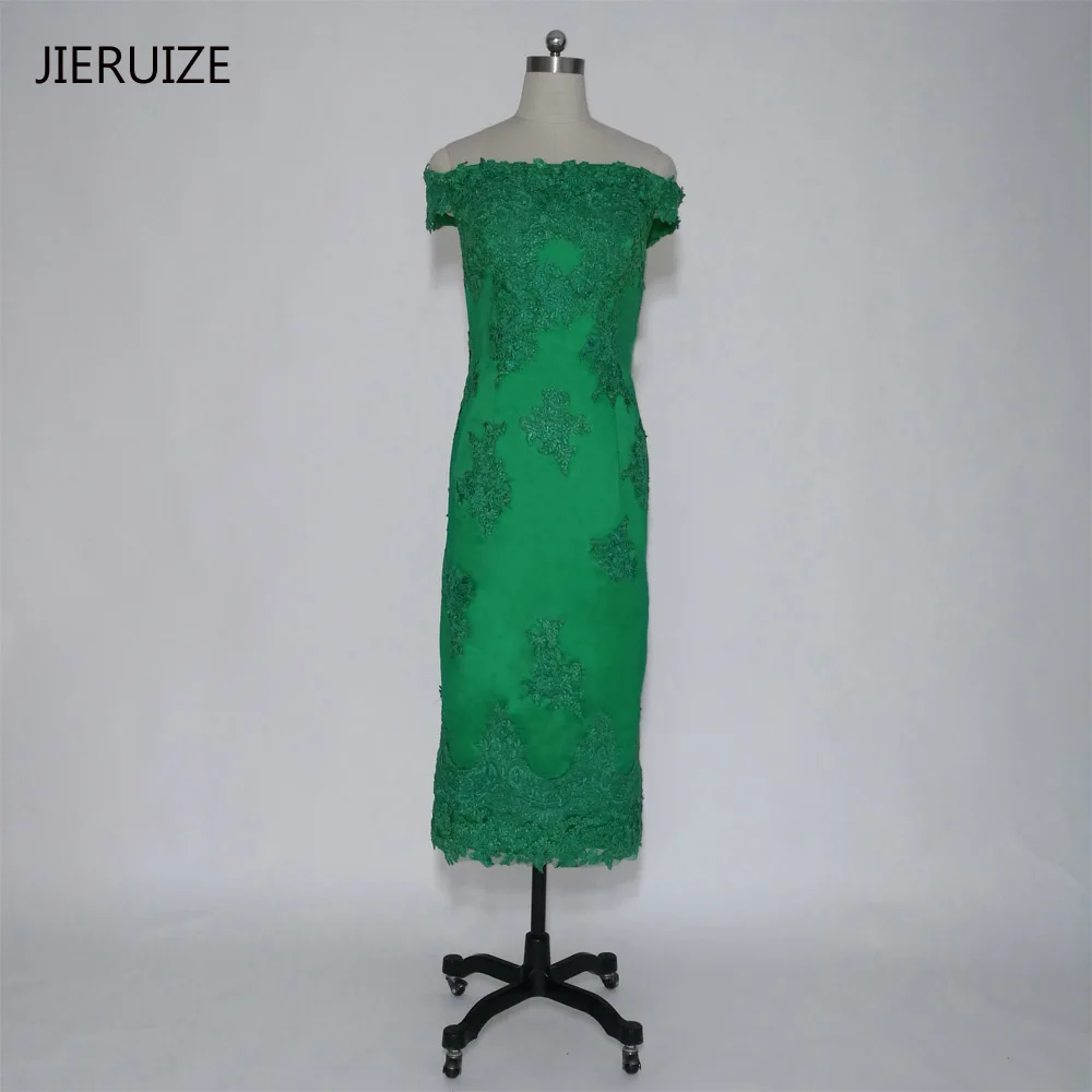 JIERUIZE Green Lace Appliques Tea Length Evening Dresses Off The Shoulder Evening Gowns Formal Dresses Mother of the Bride Dress
JIERUIZE Green Lace Appliques Tea Length Evening Dresses Off The Shoulder Evening Gowns Formal Dresses Mother of the Bride Dress