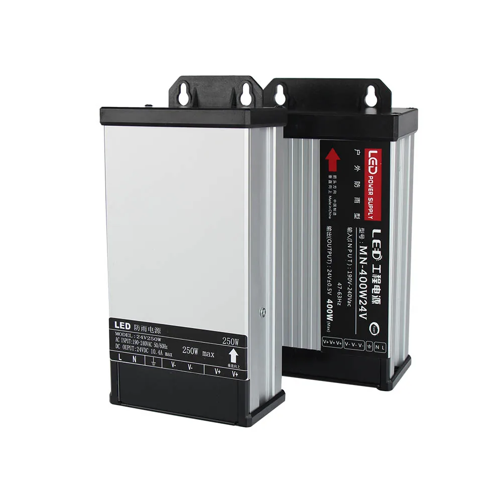 DC24V 250W 400W LED Driver Lighting Transformer Rainproof Power Supply Outdoor Use AC220V Aluminum case | Лампы и освещение