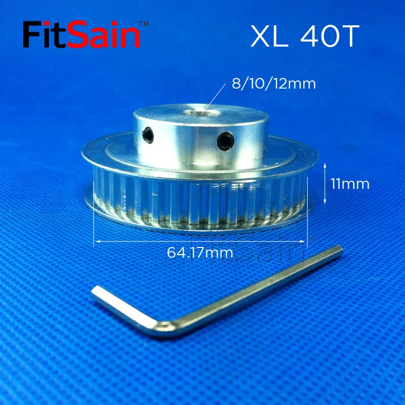 FitSain-XL 40T Width 10mm aluminum alloy pulley center hole 6mm/8mm/10mm/12mm reduction ratio drive synchronous wheel
FitSain-XL 40T Width 10mm aluminum alloy pulley center hole 6mm/8mm/10mm/12mm reduction ratio drive synchronous wheel