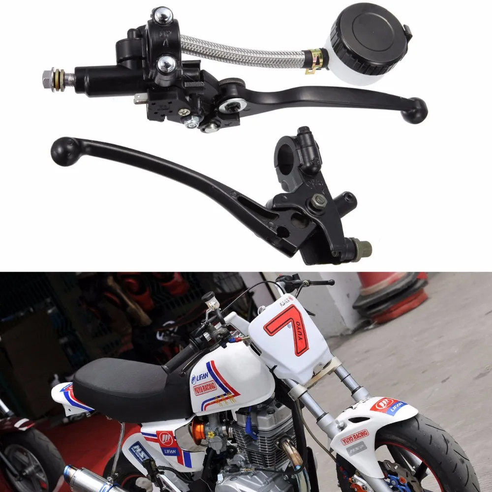 Motorcycle 7/8" Handle bar Hydraulic Brake Clutch Master Cylinder & Clutch Levers For Sport Bike Street Bike Scooter Dirt Bike
Motorcycle 7/8" Handle bar Hydraulic Brake Clutch Master Cylinder & Clutch Levers For Sport Bike Street Bike Scooter Dirt Bike