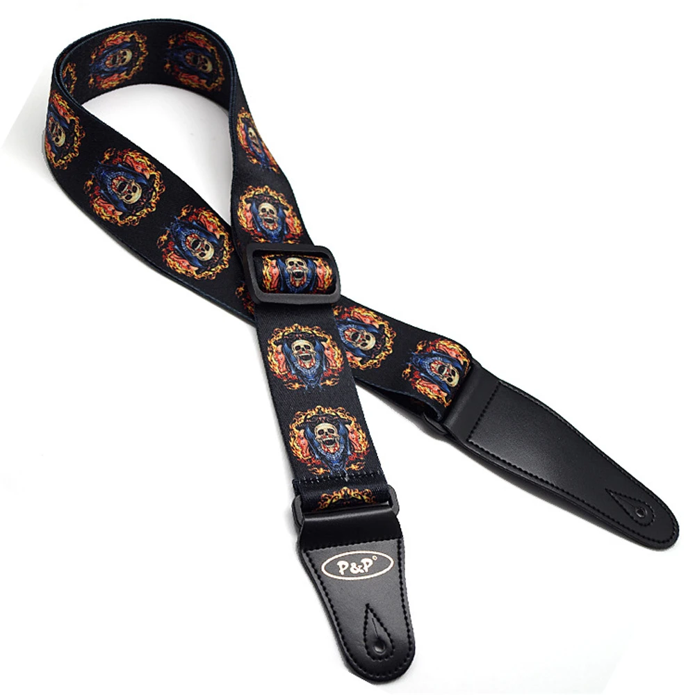 Flame Skull Pattern Guitar Strap Electric Guitar Acoustic Guitar Folk Guitar Bass Strap
Flame Skull Pattern Guitar Strap Electric Guitar Acoustic Guitar Folk Guitar Bass Strap