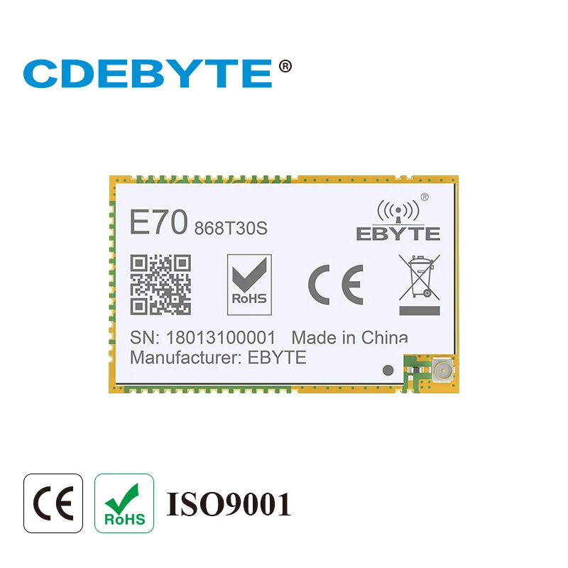 E70-868T30S Continuous Transmission ARM CC1310 868mhz 1W IPX Stamp Hole Antenna uhf Wireless Transceiver Transmitter Receiver
E70-868T30S Continuous Transmission ARM CC1310 868mhz 1W IPX Stamp Hole Antenna uhf Wireless Transceiver Transmitter Receiver