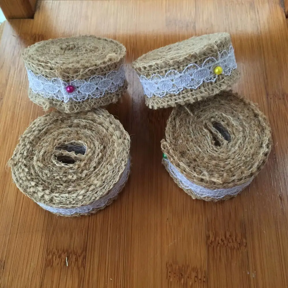 25mm burlap and lace ribbon Jute Roll for scrapbooking craft decoration natural burlap fabric for wedding home decoration
25mm burlap and lace ribbon Jute Roll for scrapbooking craft decoration natural burlap fabric for wedding home decoration