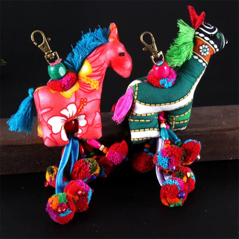10pcs Top Thailand handmade Big Horse keychain Ethnic keyring Handbag Charm Pompom Tassel Animal Keychain Car Chain Jewelry Gift
10pcs Top Thailand handmade Big Horse keychain Ethnic keyring Handbag Charm Pompom Tassel Animal Keychain Car Chain Jewelry Gift