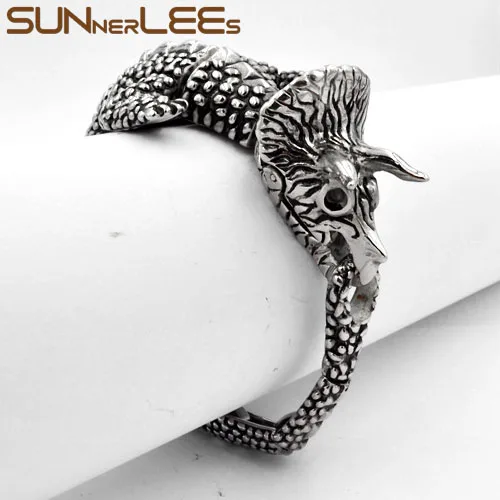 SUNNERLEES Fashion Jewelry Mens Womens Punk Triceratops Link Chain Stainless Steel Bracelet SSB11
SUNNERLEES Fashion Jewelry Mens Womens Punk Triceratops Link Chain Stainless Steel Bracelet SSB11