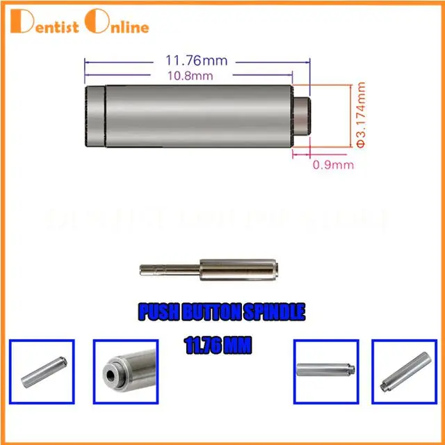 3pcs Dental Push Button Spindle For Repair Handpiece Cartridge Dental Rotor 11.76mm
3pcs Dental Push Button Spindle For Repair Handpiece Cartridge Dental Rotor 11.76mm
