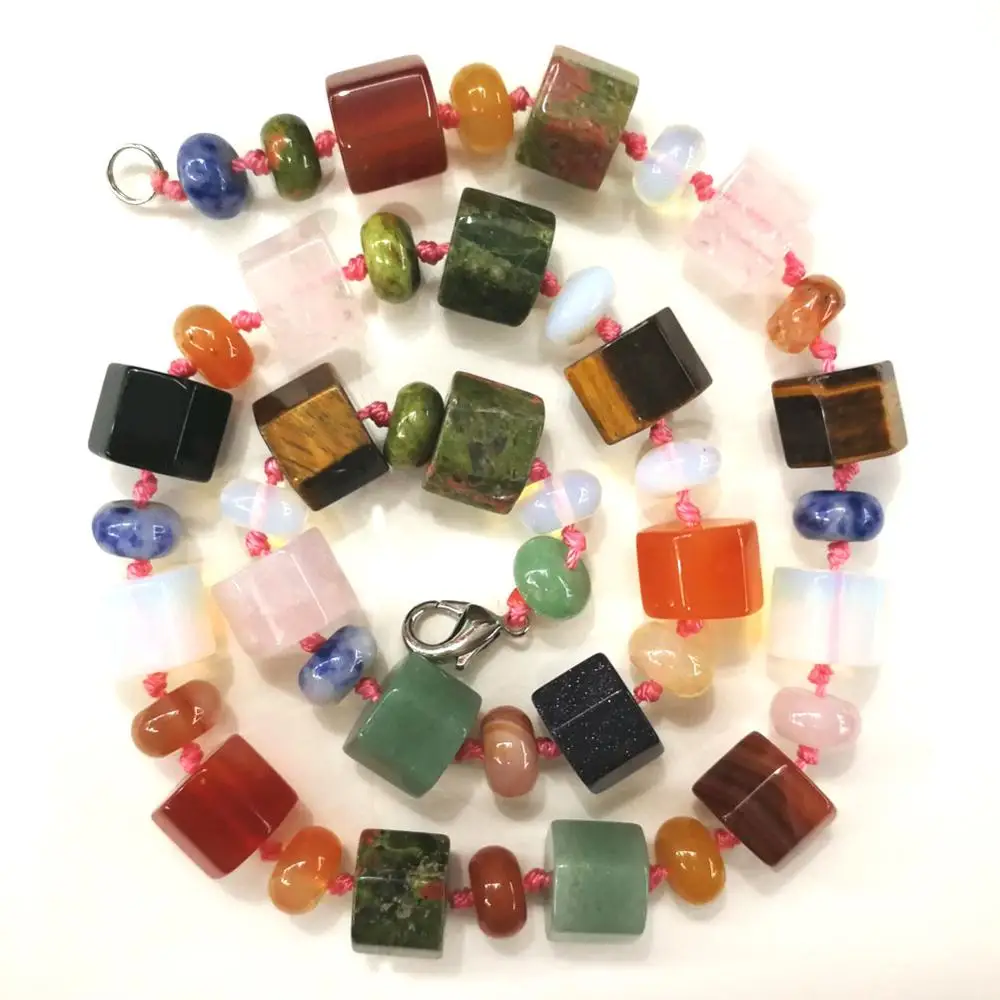 1PC Natural Quartz Stone Multicolour Hexagonal Prism Beads String Necklace Bohemia Personality Women Energy Healing Jewelry Free
1PC Natural Quartz Stone Multicolour Hexagonal Prism Beads String Necklace Bohemia Personality Women Energy Healing Jewelry Free