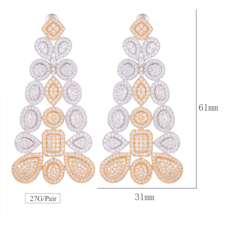 missvikki Vintage Handmade Luxury Beads Big Pendant Earrings for Woman Dubai Bridal Wedding Earring Full AAA Cubic Zirconia
missvikki Vintage Handmade Luxury Beads Big Pendant Earrings for Woman Dubai Bridal Wedding Earring Full AAA Cubic Zirconia