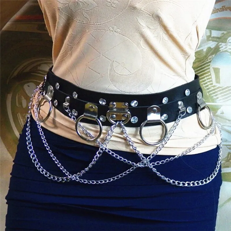 1Pcs Punk Belt Handmade Leather Waist Belt Harness Punk Circle Chain Metal Link Waist Belt
1Pcs Punk Belt Handmade Leather Waist Belt Harness Punk Circle Chain Metal Link Waist Belt