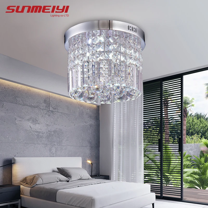 Современный хрустальный светодиодный потолочный светильник комнатная лампа