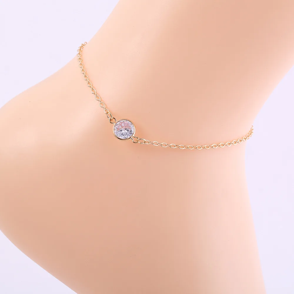 Fashion Beach Foot Chain Ankle Bracelets for Women Fashion Zircon Rose Gold Exquisite Pendant Anklet Jewelry
Fashion Beach Foot Chain Ankle Bracelets for Women Fashion Zircon Rose Gold Exquisite Pendant Anklet Jewelry