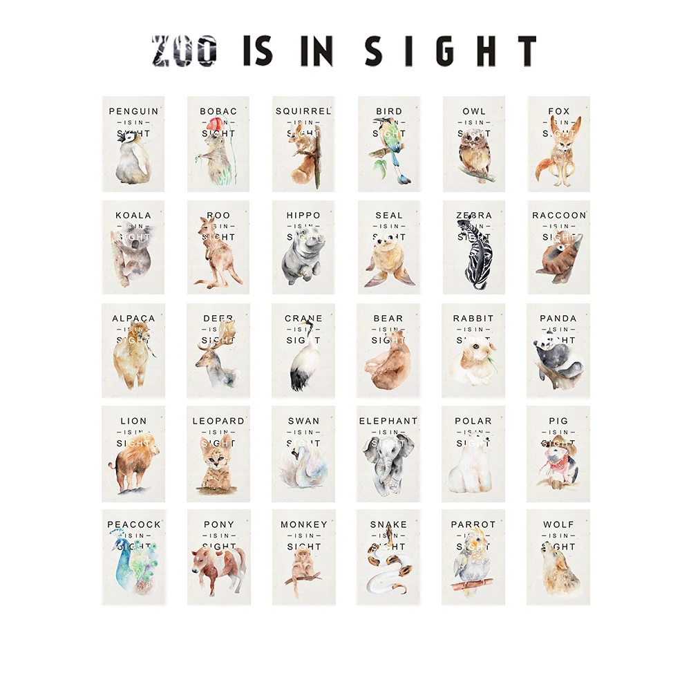 30 Pcs/lot Zoo Animals Hand Drawing Postcard Greeting Card Christmas Card Birthday Card Gift Cards Free Shipping
30 Pcs/lot Zoo Animals Hand Drawing Postcard Greeting Card Christmas Card Birthday Card Gift Cards Free Shipping