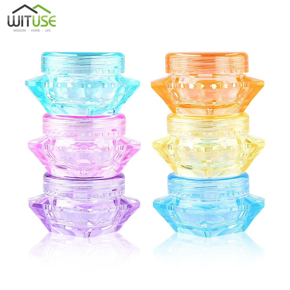 3g 5g Diamond Box Cosmetic Storage Cosmetics Jar Bottle Transparent Portable Makeup Cream Plastic Nail Art Container With Lid
3g 5g Diamond Box Cosmetic Storage Cosmetics Jar Bottle Transparent Portable Makeup Cream Plastic Nail Art Container With Lid