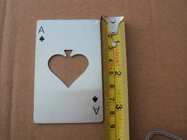Hot Sale 200PCS Stylish Poker Playing Card Ace of Spades Bar Tool Soda Beer Bottle Cap Opener Gift
Hot Sale 200PCS Stylish Poker Playing Card Ace of Spades Bar Tool Soda Beer Bottle Cap Opener Gift