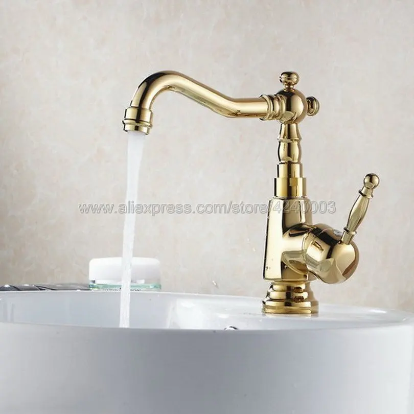 Gold Brass Deck mounted Single Handle Hole kitchen faucet Bathroom basin faucet sink Faucet Mixer Tap Kgf036
Gold Brass Deck mounted Single Handle Hole kitchen faucet Bathroom basin faucet sink Faucet Mixer Tap Kgf036