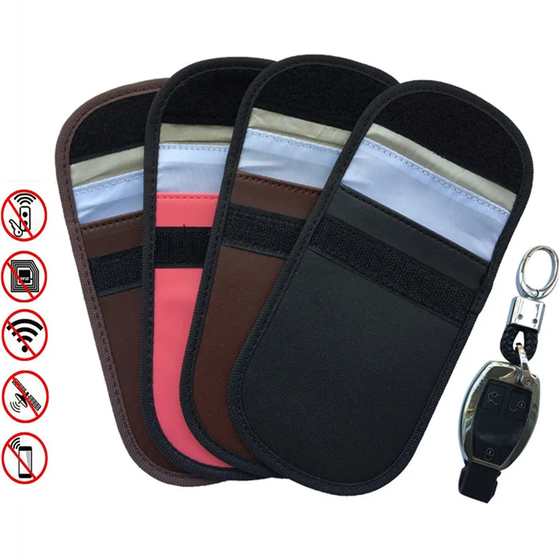 BYCOBECY 2 шт 2019 Новый PU Автомобильный ключ пакет RFID экранирование сигнала сумка