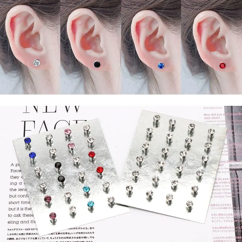 12 Pairs Crystal Rhinestone Magnetic Clip Non Piercing Earrings Fashion Jewelry 4mm
12 Pairs Crystal Rhinestone Magnetic Clip Non Piercing Earrings Fashion Jewelry 4mm