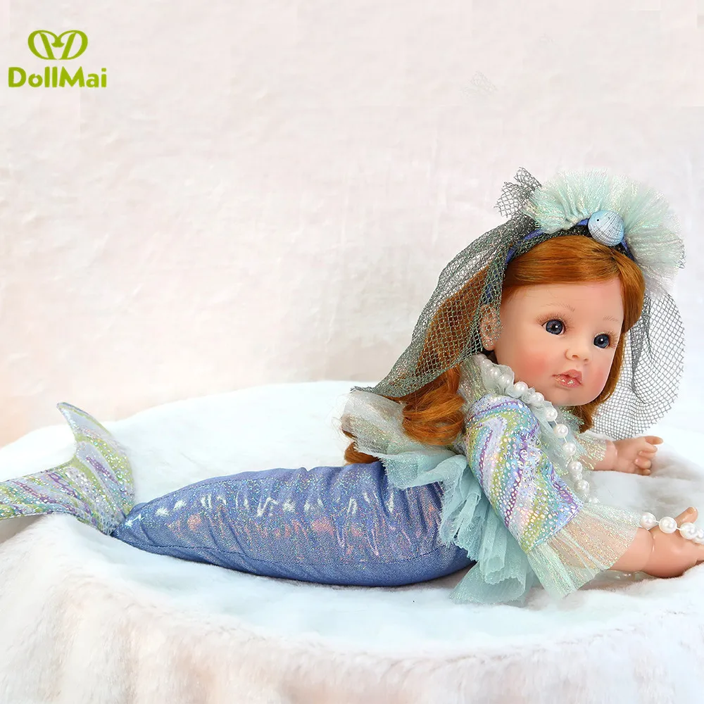 New little Mermaid style Bebe doll reborn 24"58cm vinyl silicone reborn baby princess dolls gift toys for children bonecas
New little Mermaid style Bebe doll reborn 24"58cm vinyl silicone reborn baby princess dolls gift toys for children bonecas