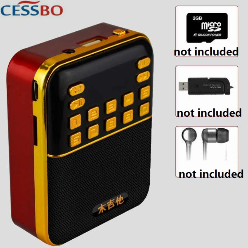 A108 светодиодный мини радиоприемник USB диск TF карта mp3 плеер портативный fm