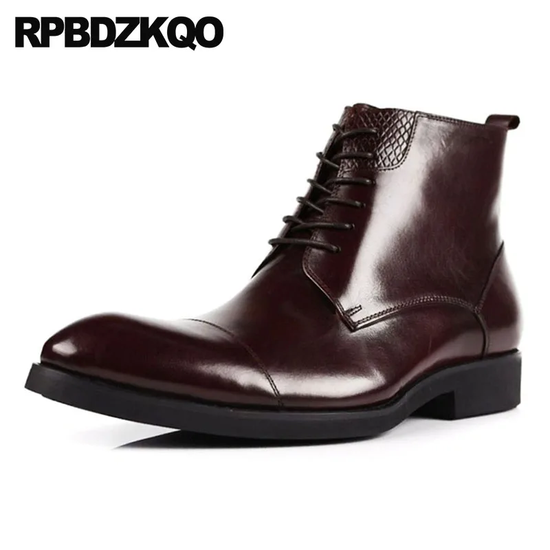 Chunky Shoes Short Formal Designer Black Ankle Oxford Lace Up Autumn Mens Pointed Toe Dress Boots Full Grain Leather Booties
Chunky Shoes Short Formal Designer Black Ankle Oxford Lace Up Autumn Mens Pointed Toe Dress Boots Full Grain Leather Booties