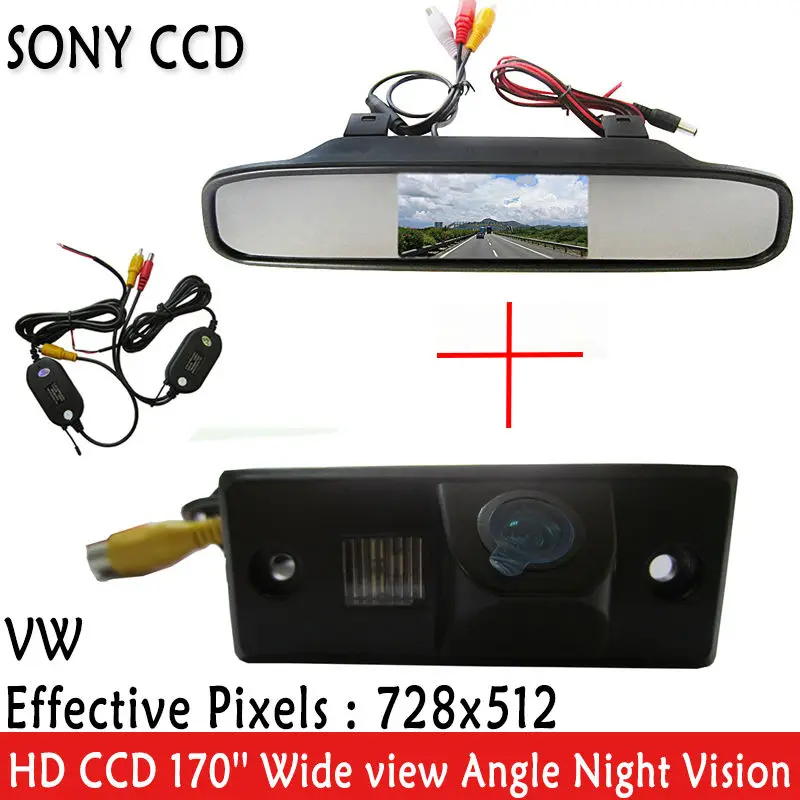 WIFI camera HD Parking Monitor, LED Night Vision Reversing SONY CCD Car Rear View Camera With 4.3' Car Mirror Monitor FOR VW
WIFI camera HD Parking Monitor, LED Night Vision Reversing SONY CCD Car Rear View Camera With 4.3' Car Mirror Monitor FOR VW