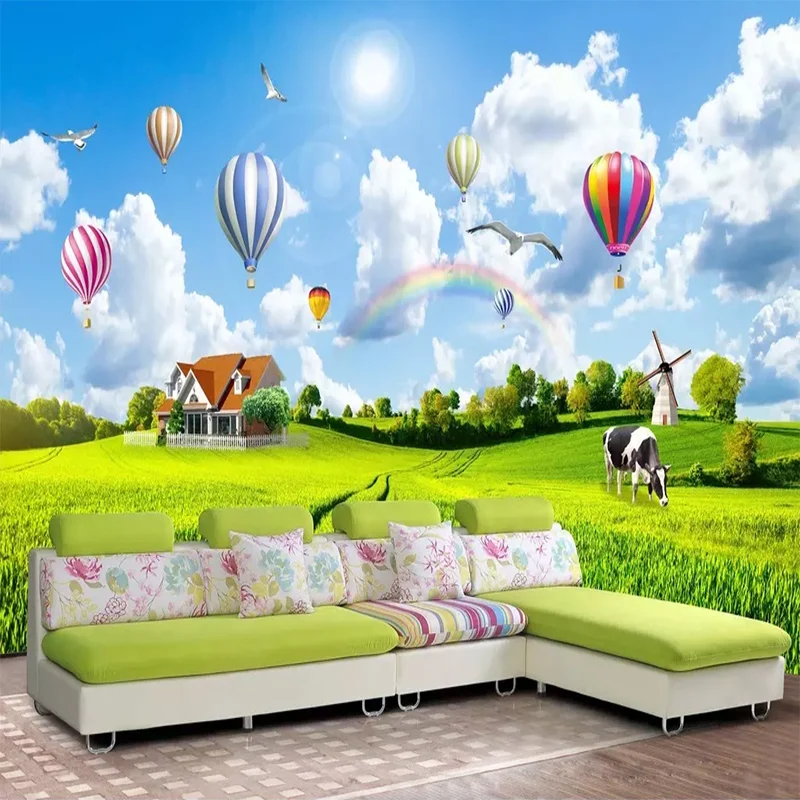 3D Wall Paper HD Pastoral Scenery Blue Sky White Clouds Hot Air Balloon Large Mural Living Room Bedroom Home Decor 3D Wall Cloth
3D Wall Paper HD Pastoral Scenery Blue Sky White Clouds Hot Air Balloon Large Mural Living Room Bedroom Home Decor 3D Wall Cloth