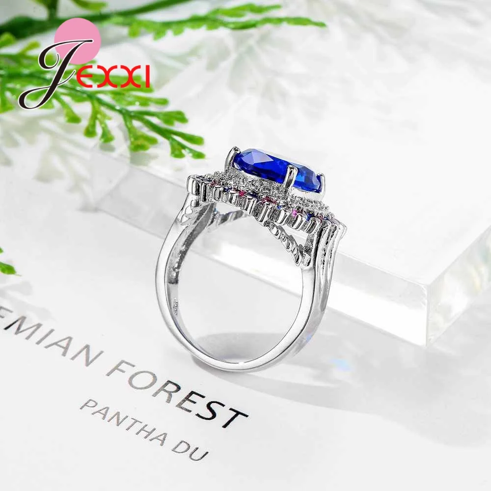 Luxurious Design 925 Sterling Silver Bridal Wedding Accessories Finger Ring With Blue Crystal Women Bijoux Accessories
Luxurious Design 925 Sterling Silver Bridal Wedding Accessories Finger Ring With Blue Crystal Women Bijoux Accessories