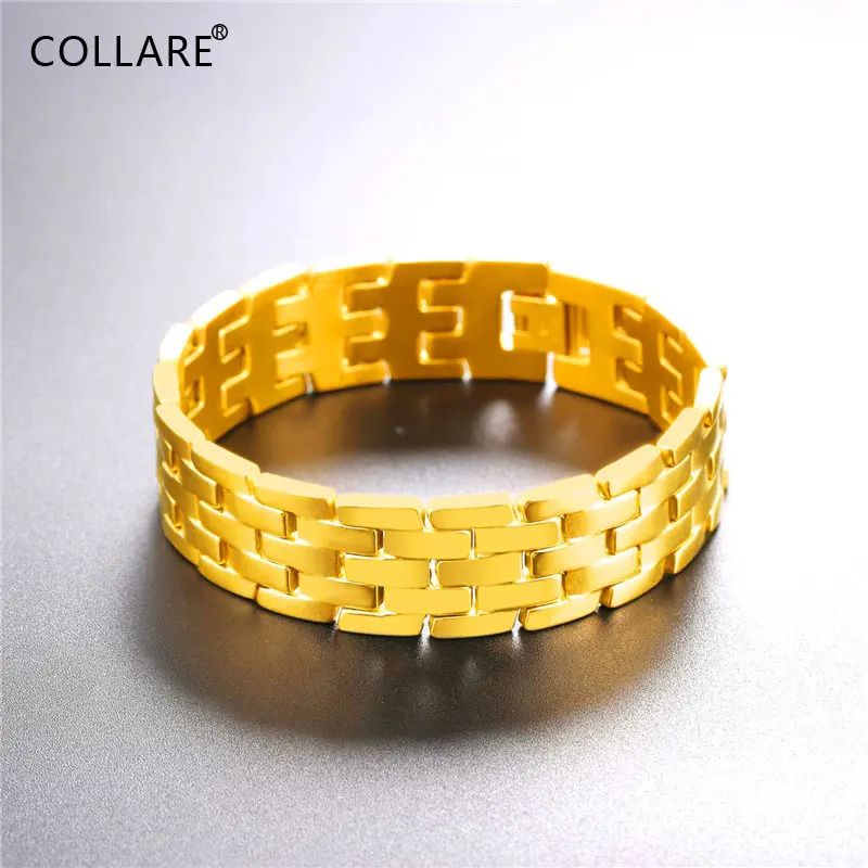 Collare New Bracelet Men Fashion Jewelry 22CM Gold Color 18mm Wide Chain Wristbands 316L Stainless Steel Mens Bracelet H029
Collare New Bracelet Men Fashion Jewelry 22CM Gold Color 18mm Wide Chain Wristbands 316L Stainless Steel Mens Bracelet H029