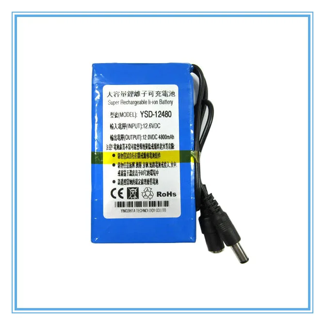 DC 12V 4800mah lithium battery for CCTV Camera power tools with charger 20pcs/lot Wholesale free shipping
DC 12V 4800mah lithium battery for CCTV Camera power tools with charger 20pcs/lot Wholesale free shipping