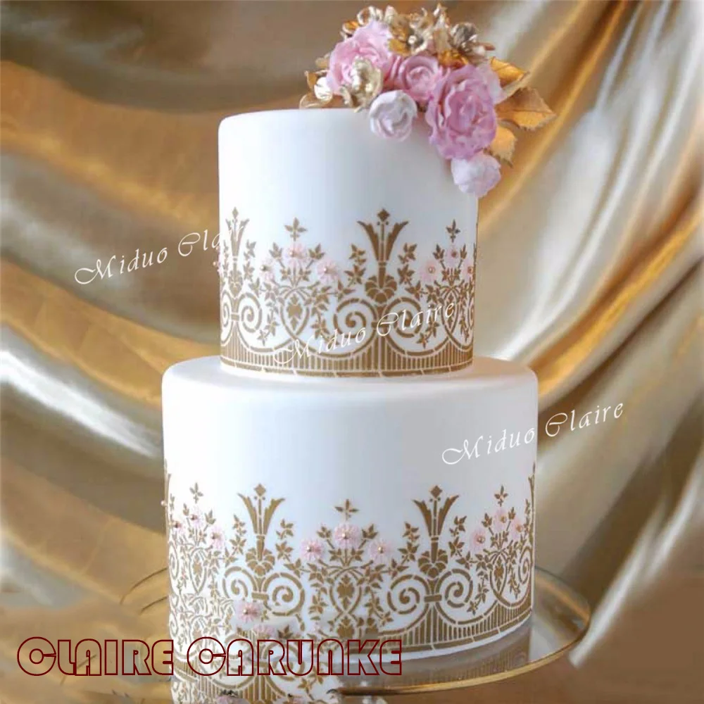 Newest English garden stencil cake stencil Fondant Cake and Chocolate Painting Molds wedding Cake border decorations
Newest English garden stencil cake stencil Fondant Cake and Chocolate Painting Molds wedding Cake border decorations