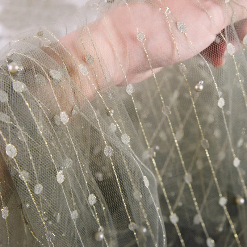 5Yards New French Nigerian Lace Fabric High Quality Tulle African Laces Fabric with Beads for Wedding African French Tulle Lace
5Yards New French Nigerian Lace Fabric High Quality Tulle African Laces Fabric with Beads for Wedding African French Tulle Lace